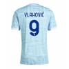 Camiseta Juventus Dusan Vlahovic #9 Segunda Equipación Replica 2025-26 mangas cortas